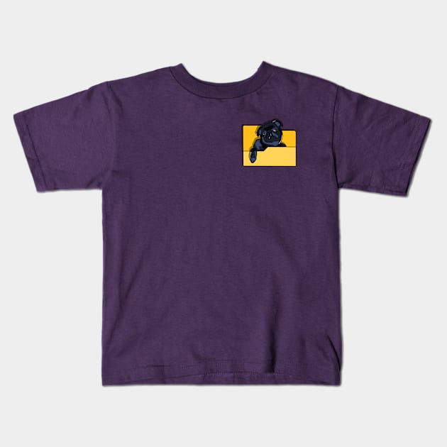 Pug in a Folder Icon Kids T-Shirt by Fun Funky Designs